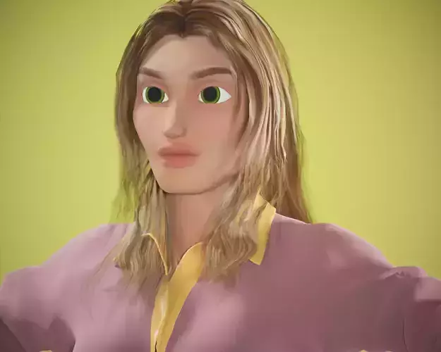 cartoon rigged  girl