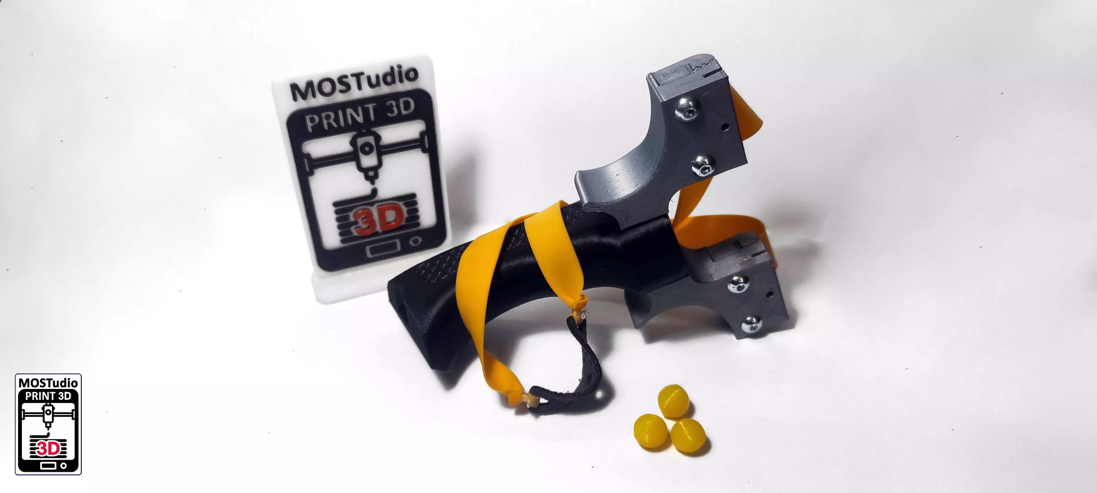 Slingshot grip for airsoft gun 3D print model