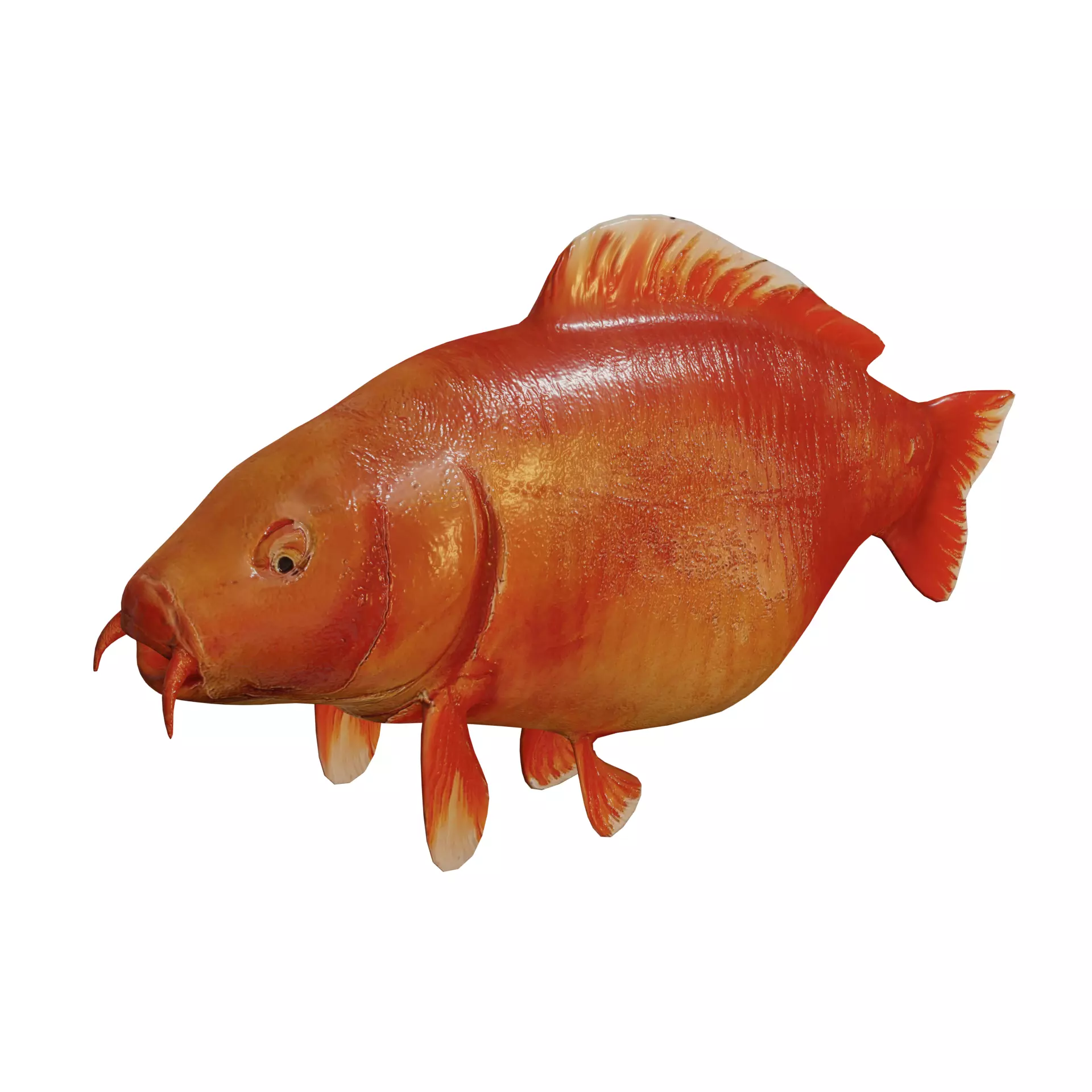 Orange Fish Free low-poly 3D model