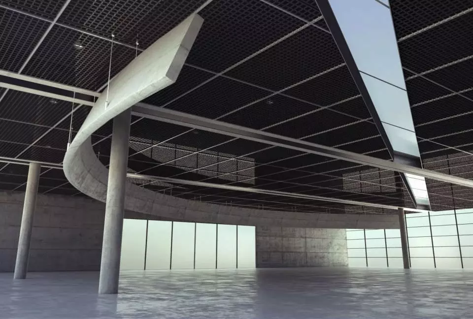 Spacious Parking Lot Garage 3D model_0