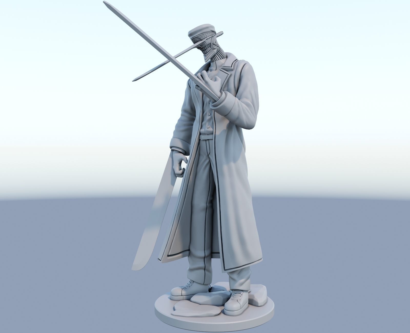 katana man from chainsawman 3d print model 3D print model_6