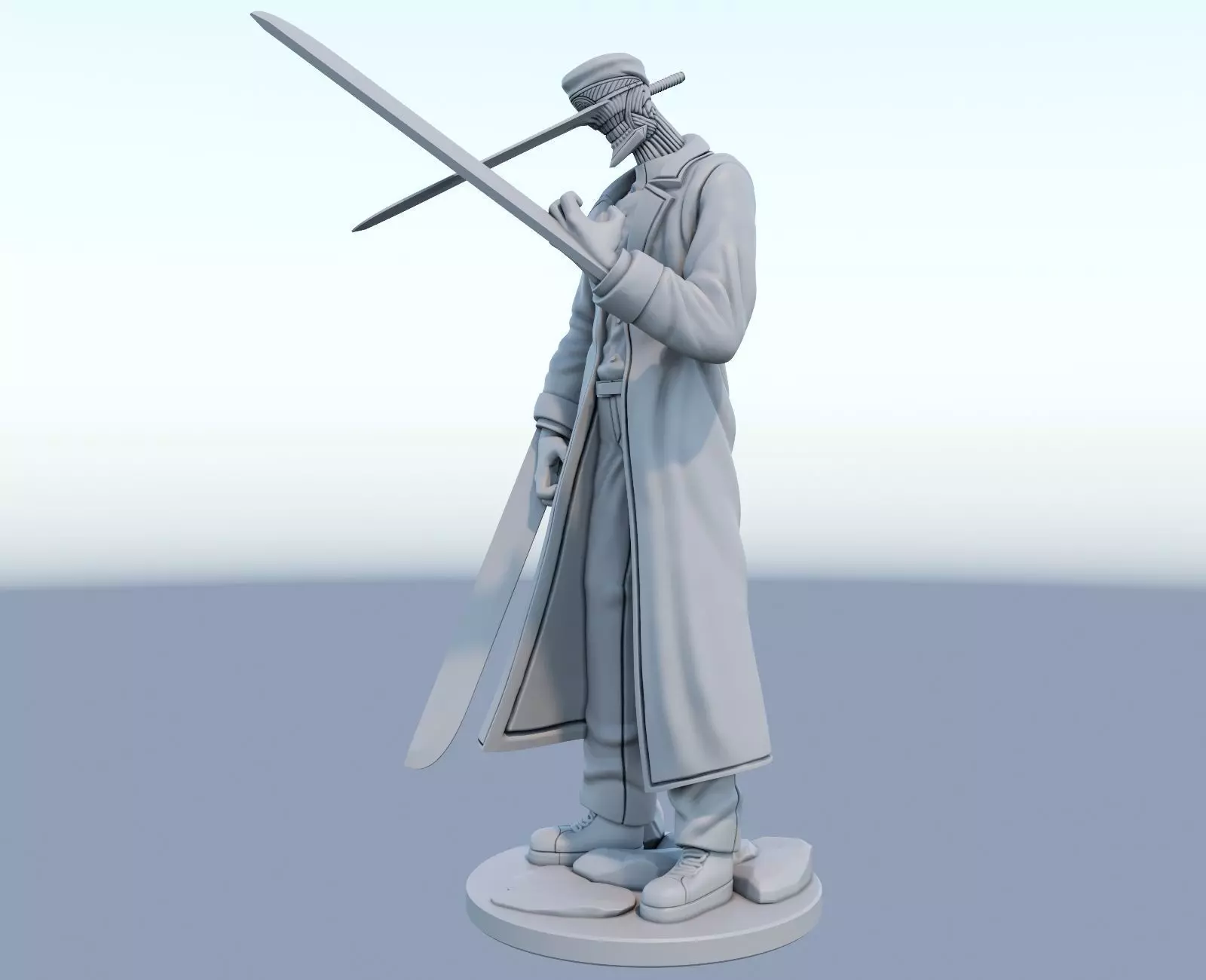 katana man from chainsawman 3d print model 3D print model_0