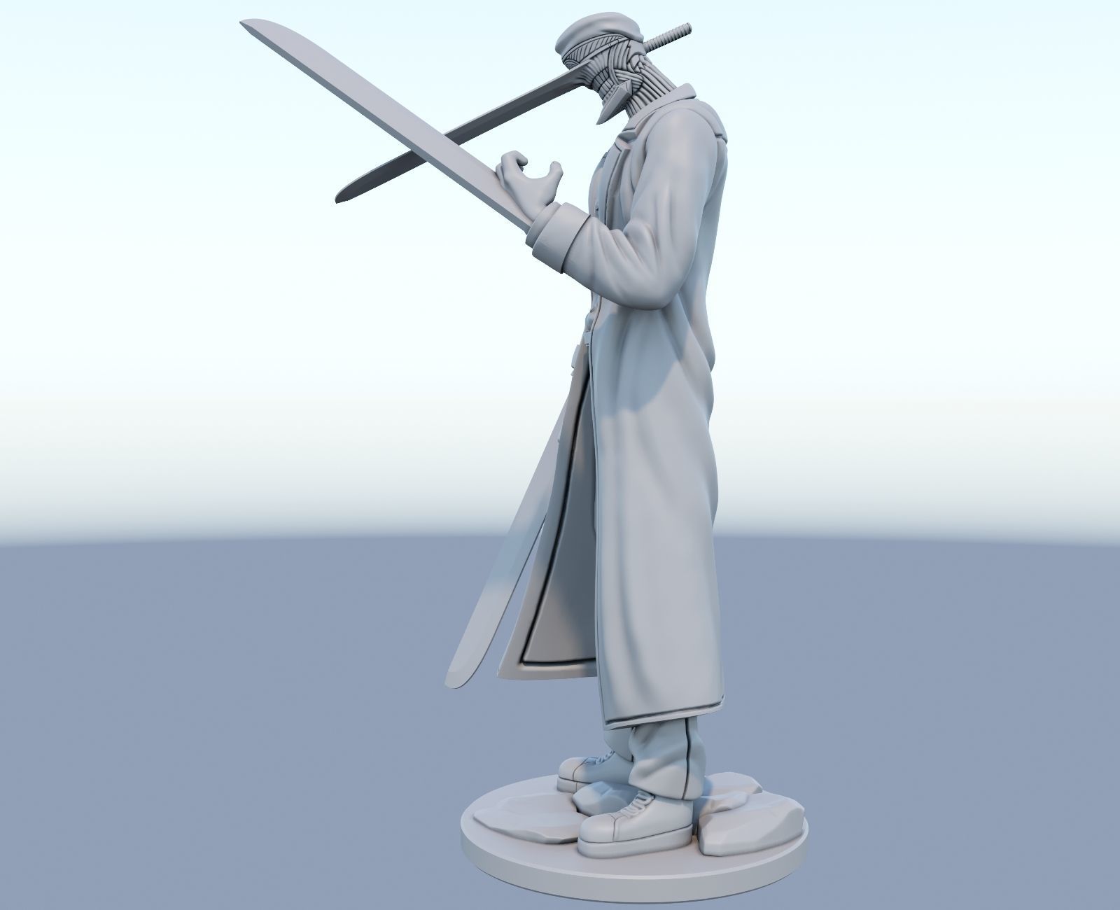 katana man from chainsawman 3d print model 3D print model_7