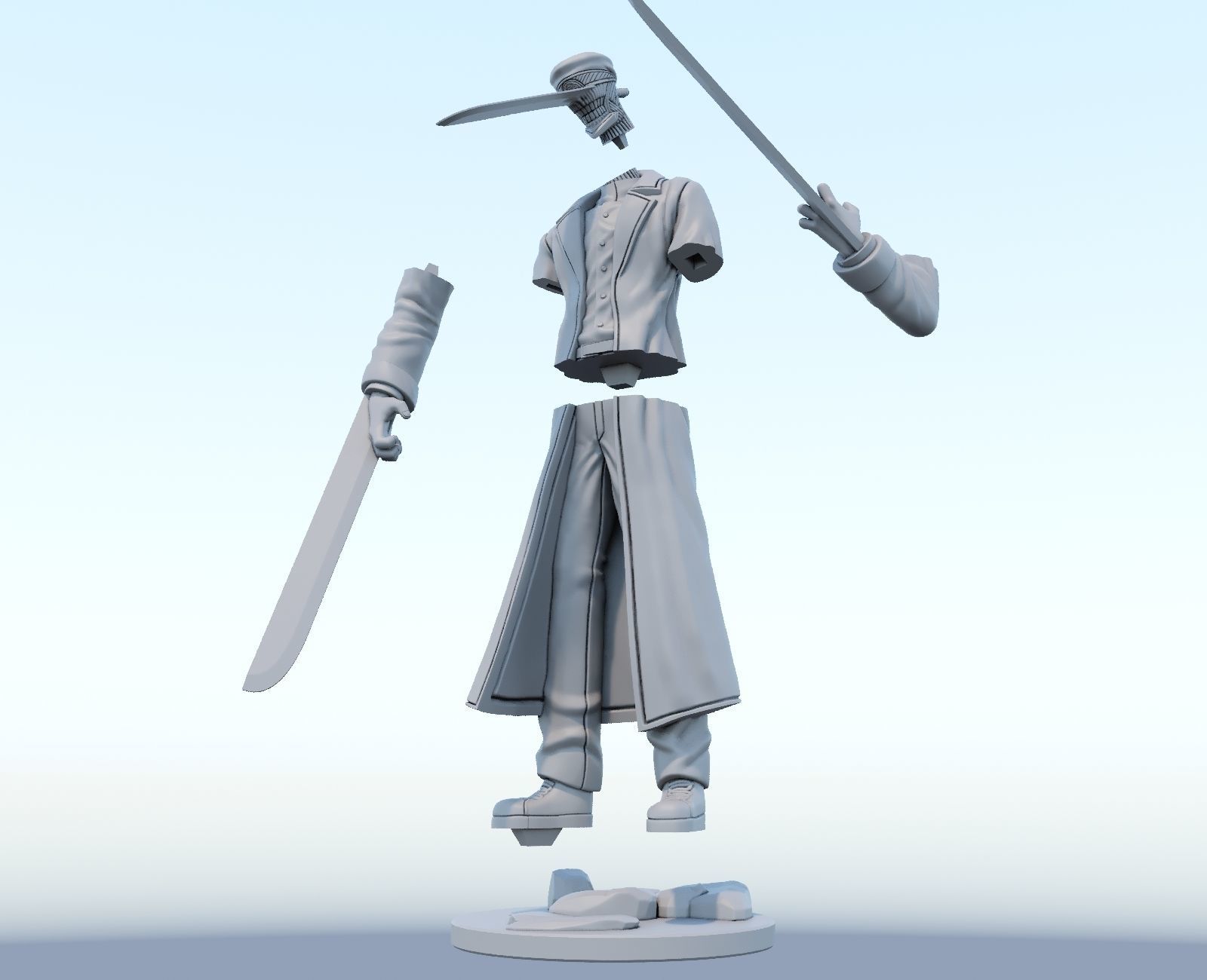 katana man from chainsawman 3d print model 3D print model_5