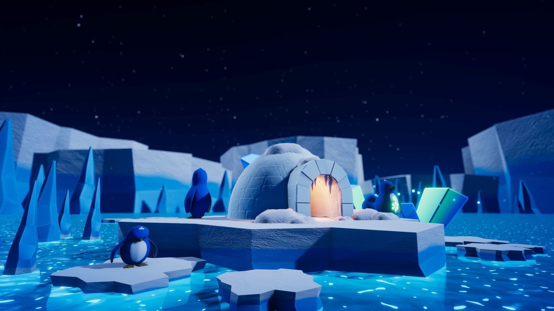 Arctic Cartoon-style game assets Low-poly 3D model_4