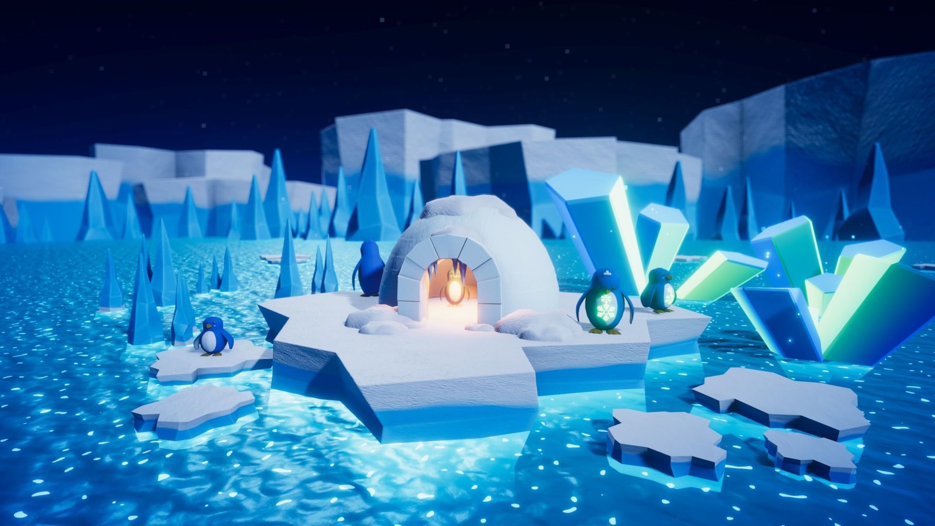 Arctic Cartoon-style game assets Low-poly 3D model_3