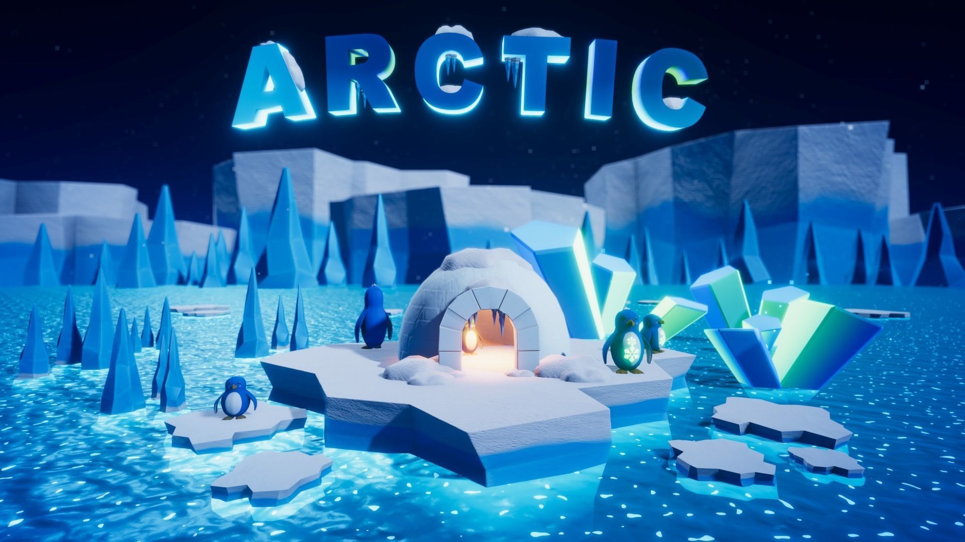 Arctic Cartoon-style game assets Low-poly 3D model_2