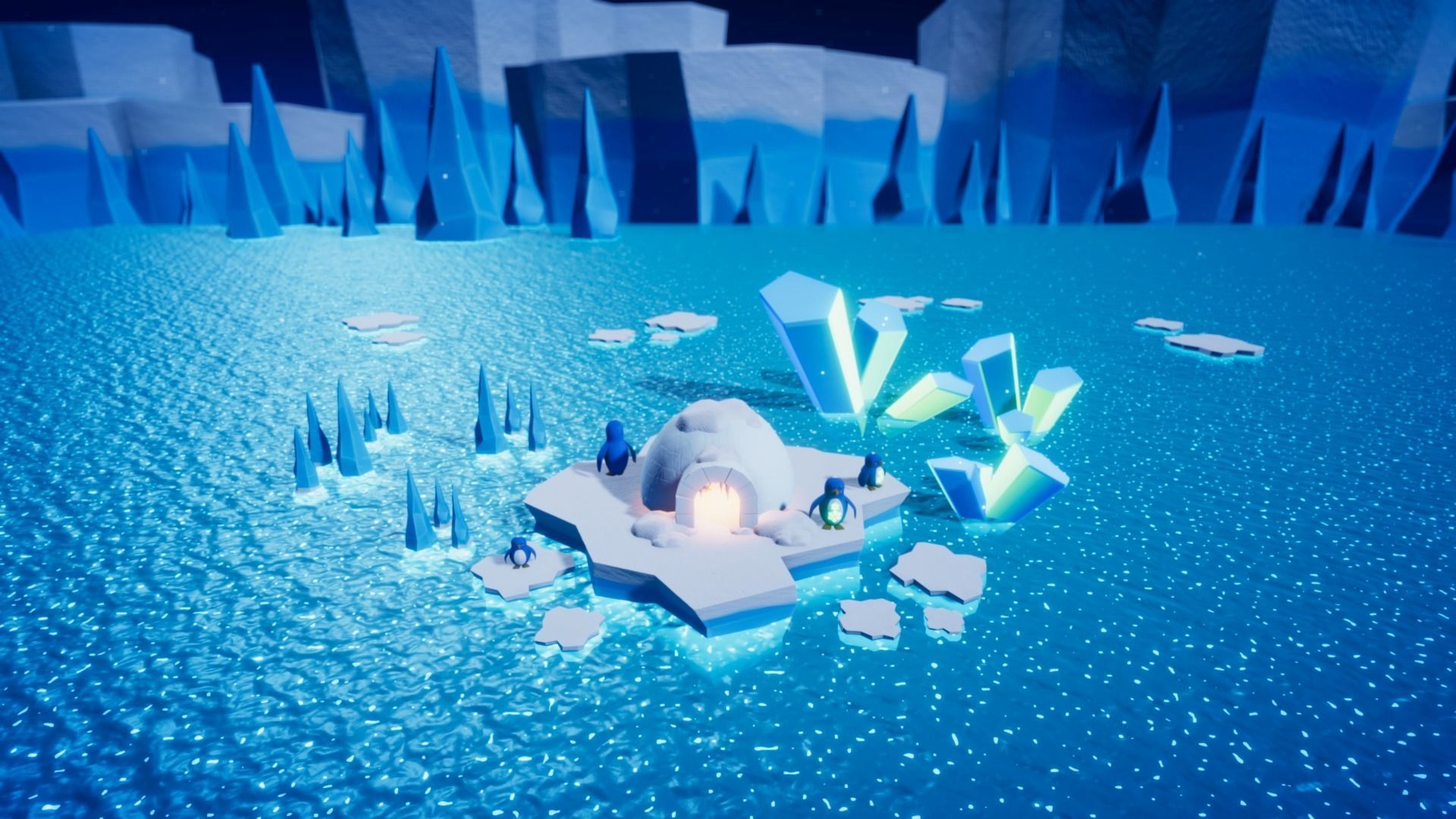Arctic Cartoon-style game assets Low-poly 3D model_8