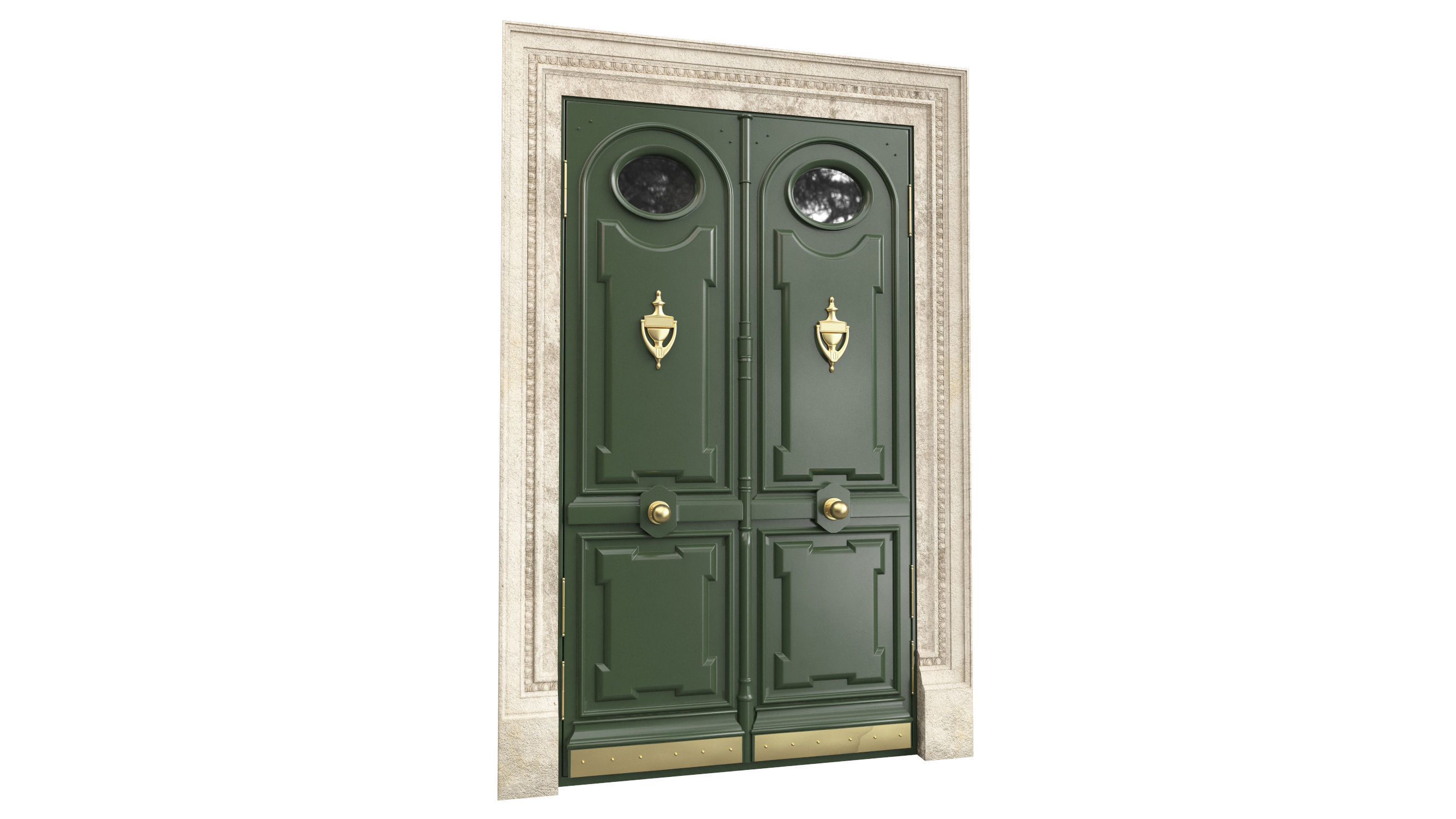 Entrance classic door 87 3D model_2