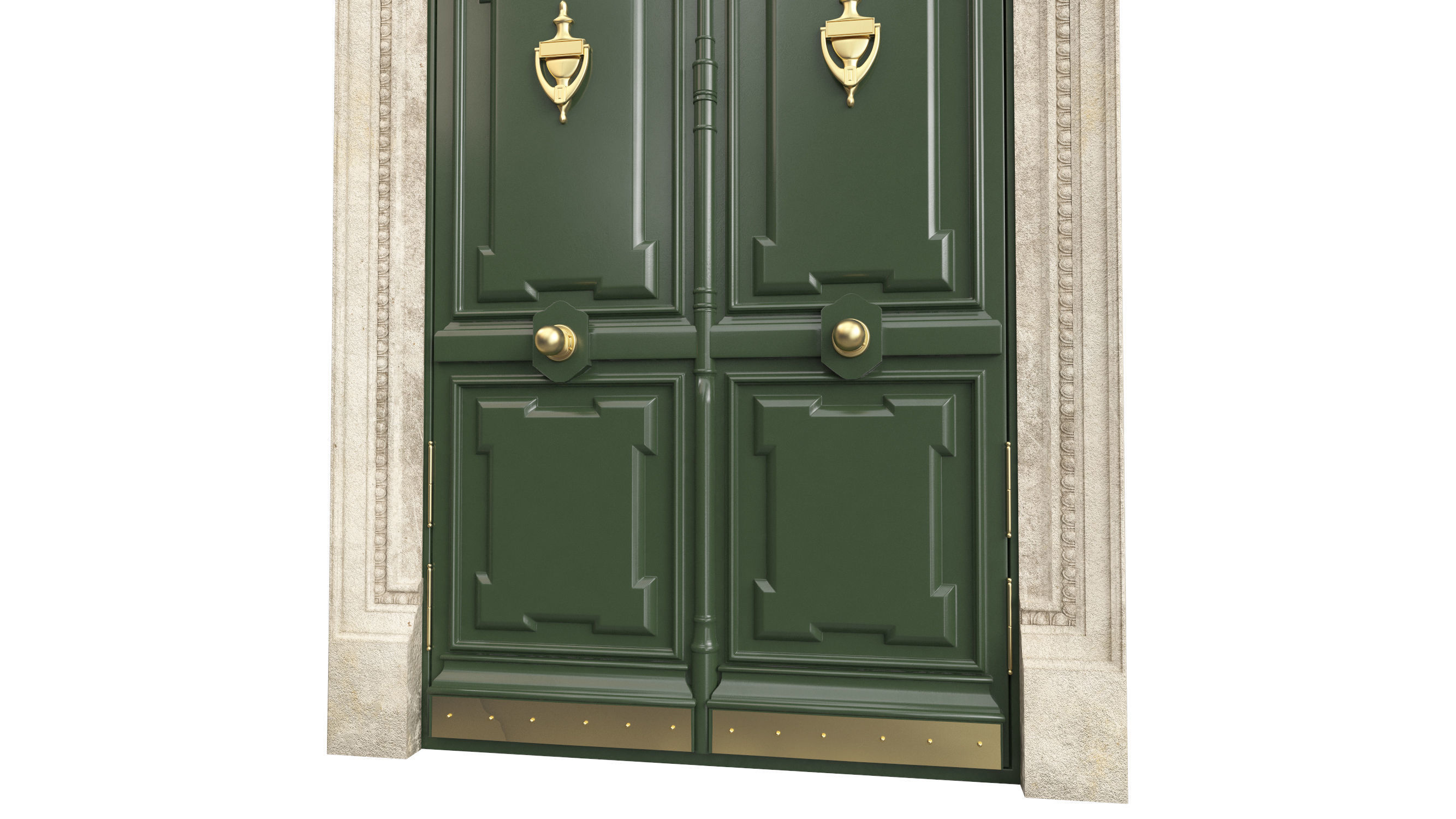 Entrance classic door 87 3D model_4