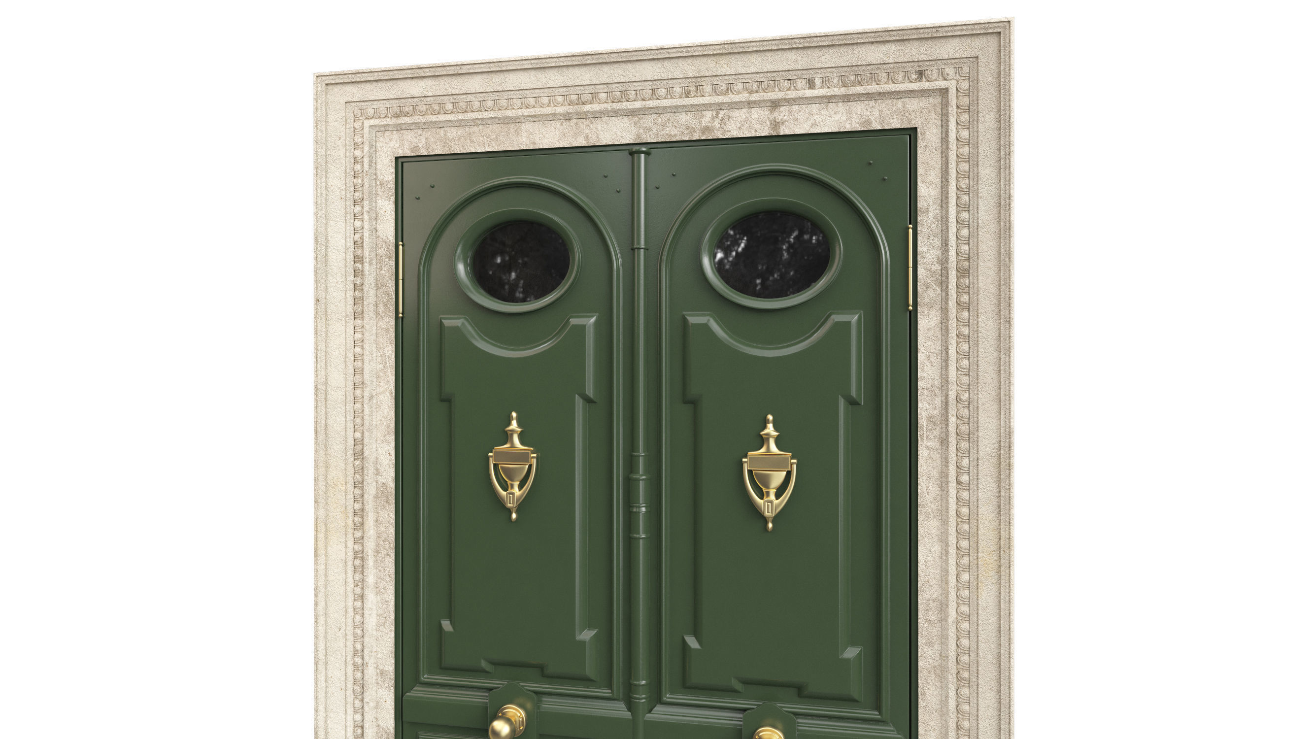 Entrance classic door 87 3D model_5