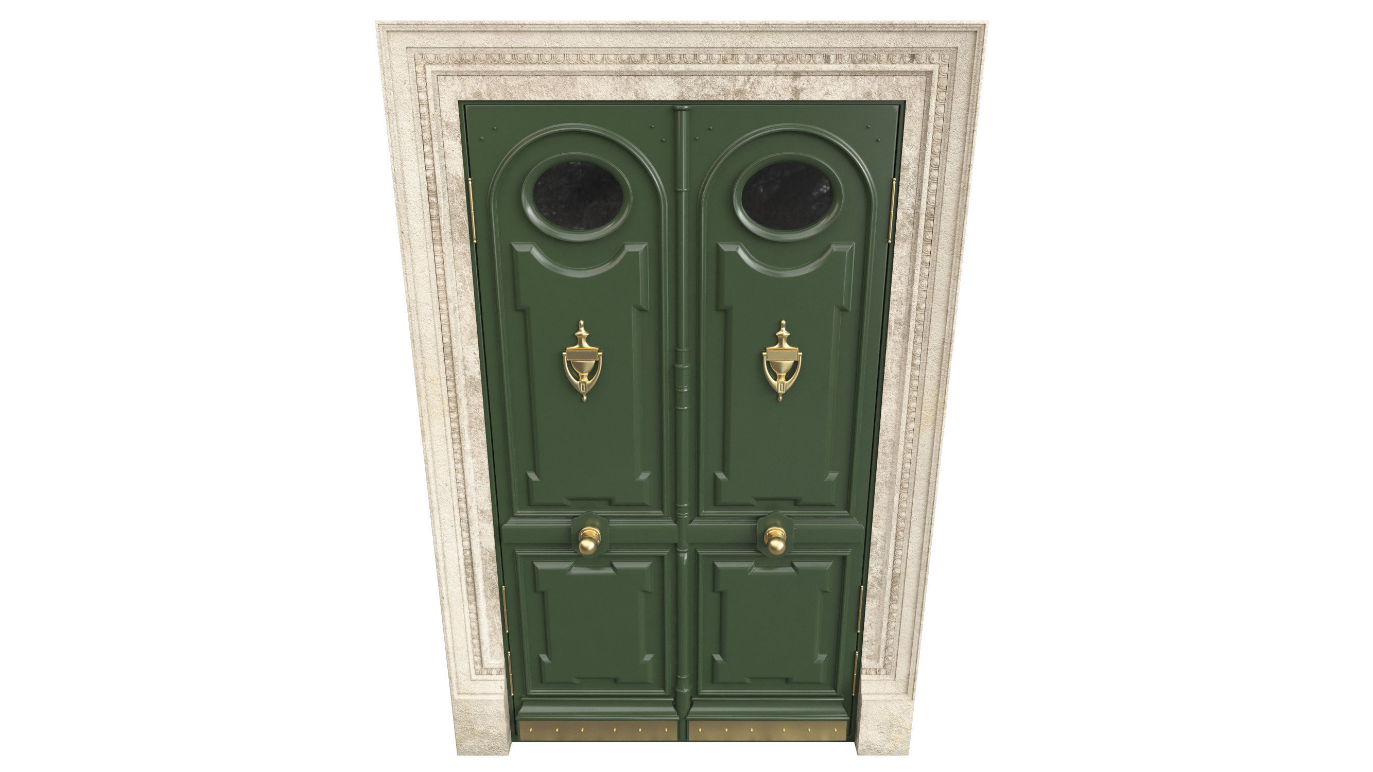 Entrance classic door 87 3D model_1