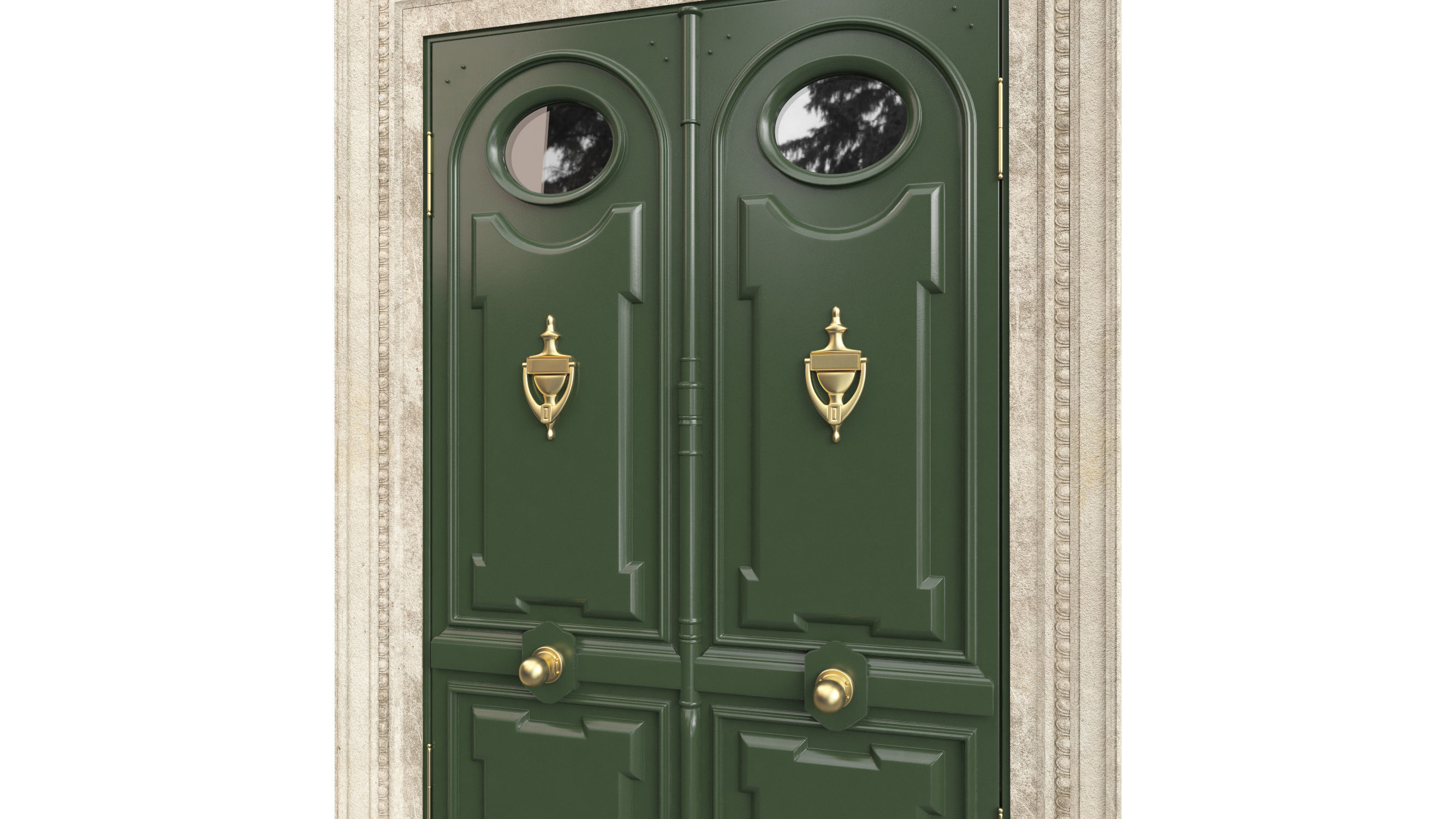 Entrance classic door 87 3D model_3