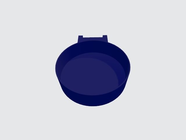 Bowl toolholder for square hole pegboard 3D print model_10