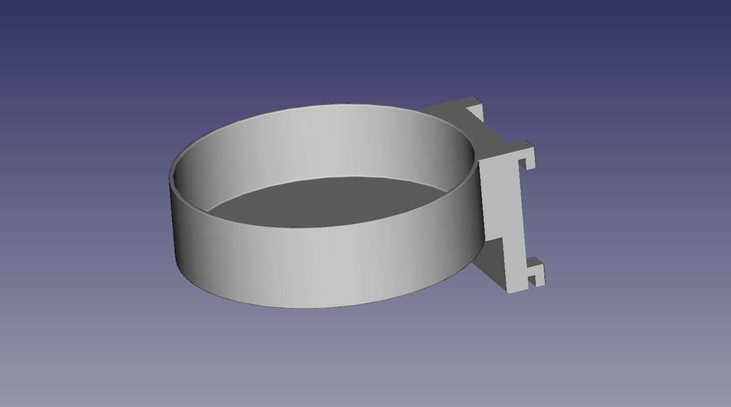 Bowl toolholder for square hole pegboard 3D print model_3