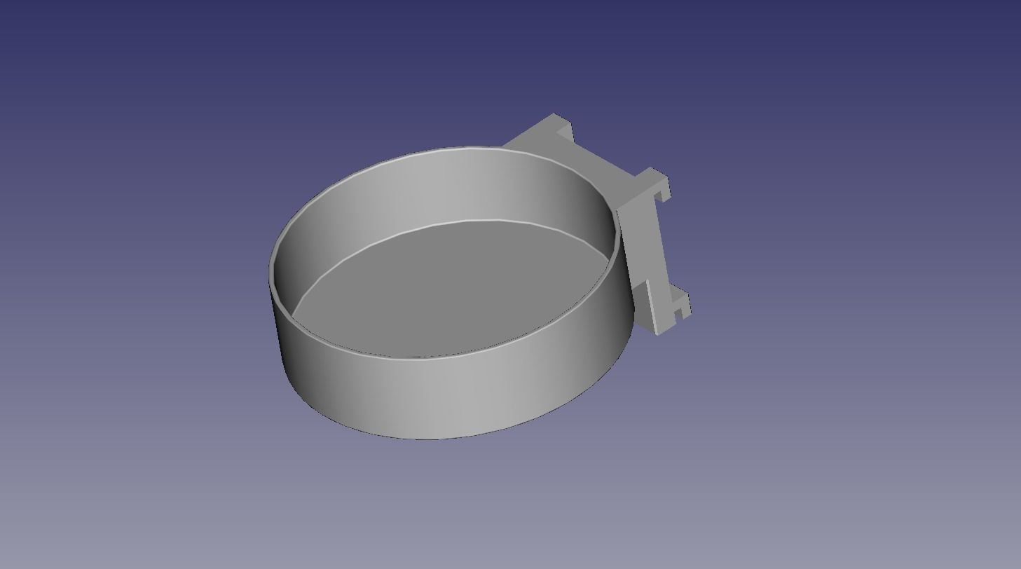 Bowl toolholder for square hole pegboard 3D print model_1