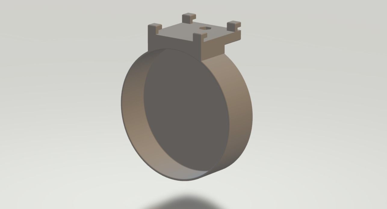 Bowl toolholder for square hole pegboard 3D print model_8