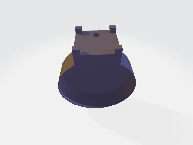 Bowl toolholder for square hole pegboard 3D print model_14