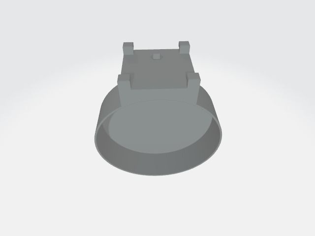 Bowl toolholder for square hole pegboard 3D print model_15