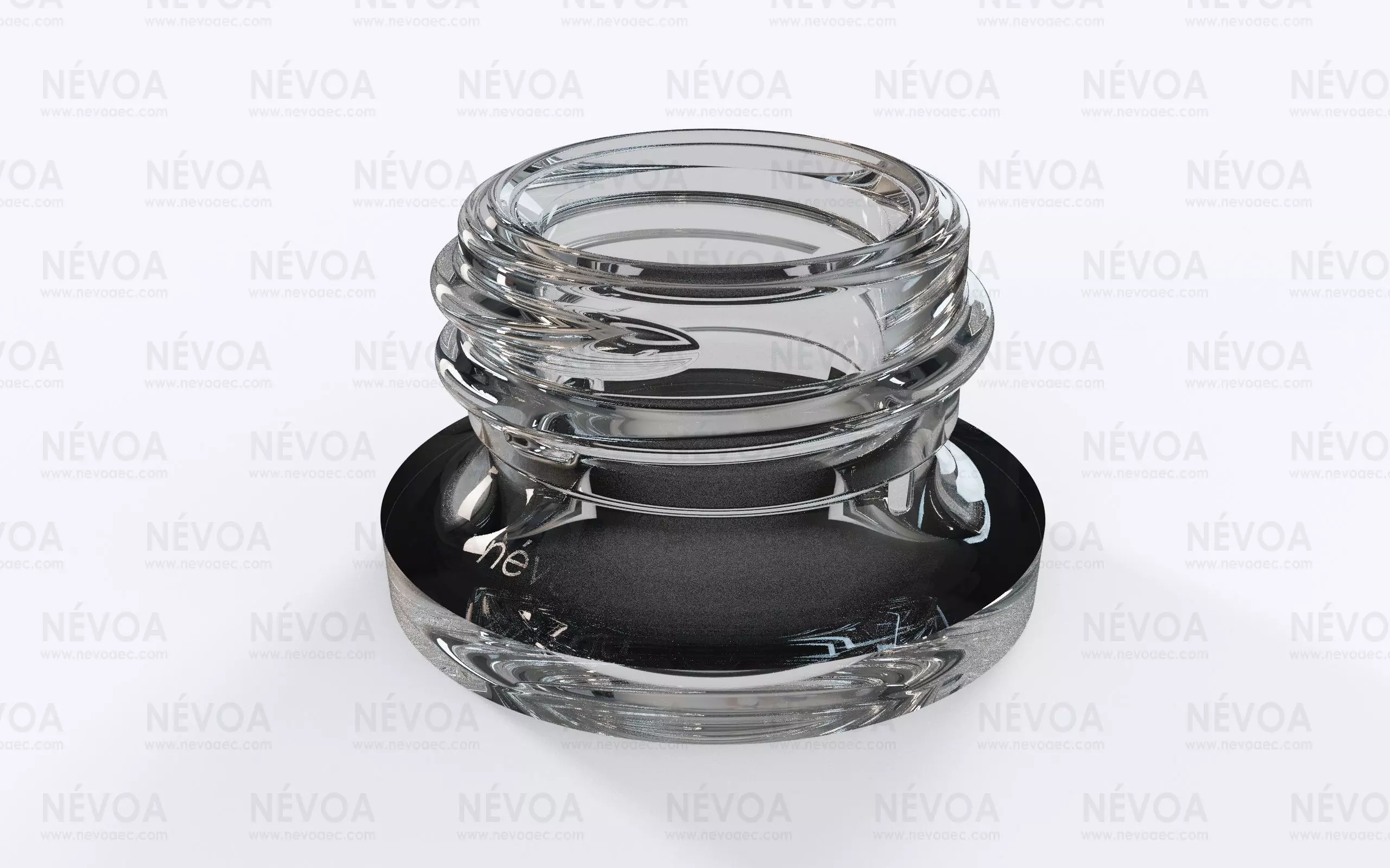 Glass finish - GME 40 20 - 15 mm - RG - Screw neck without AB 3D model