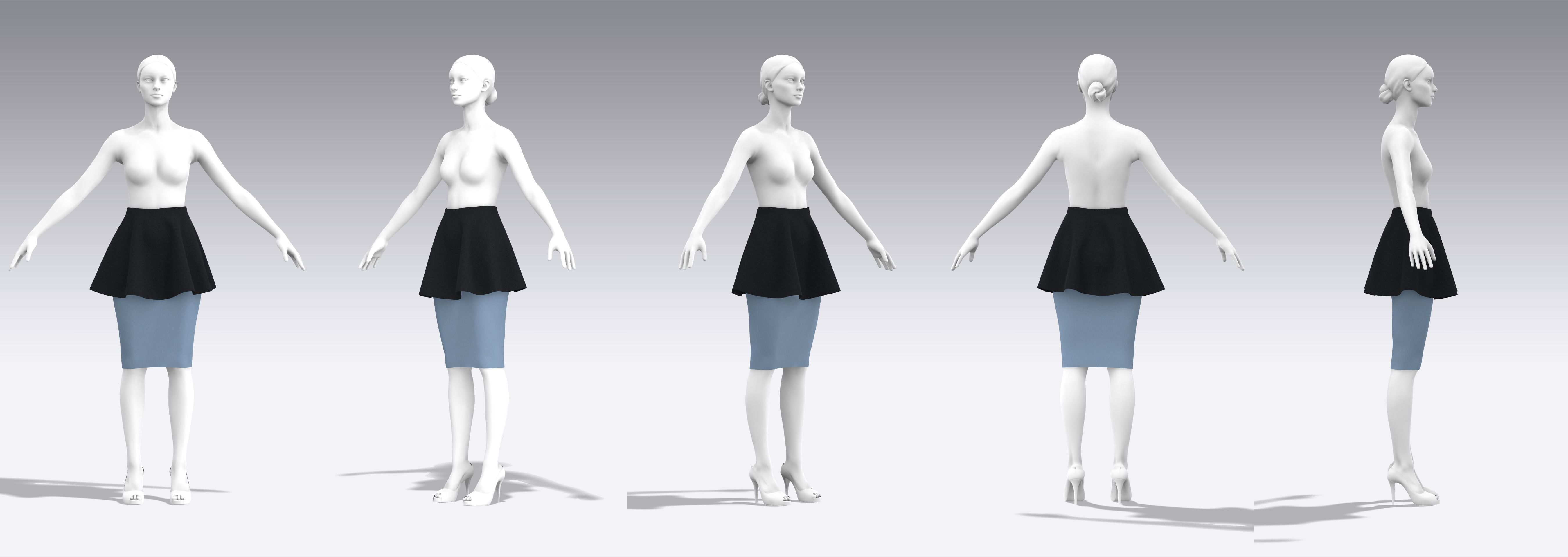 Skirt Outfits MD CLO 3D zprj project files 3D model_11