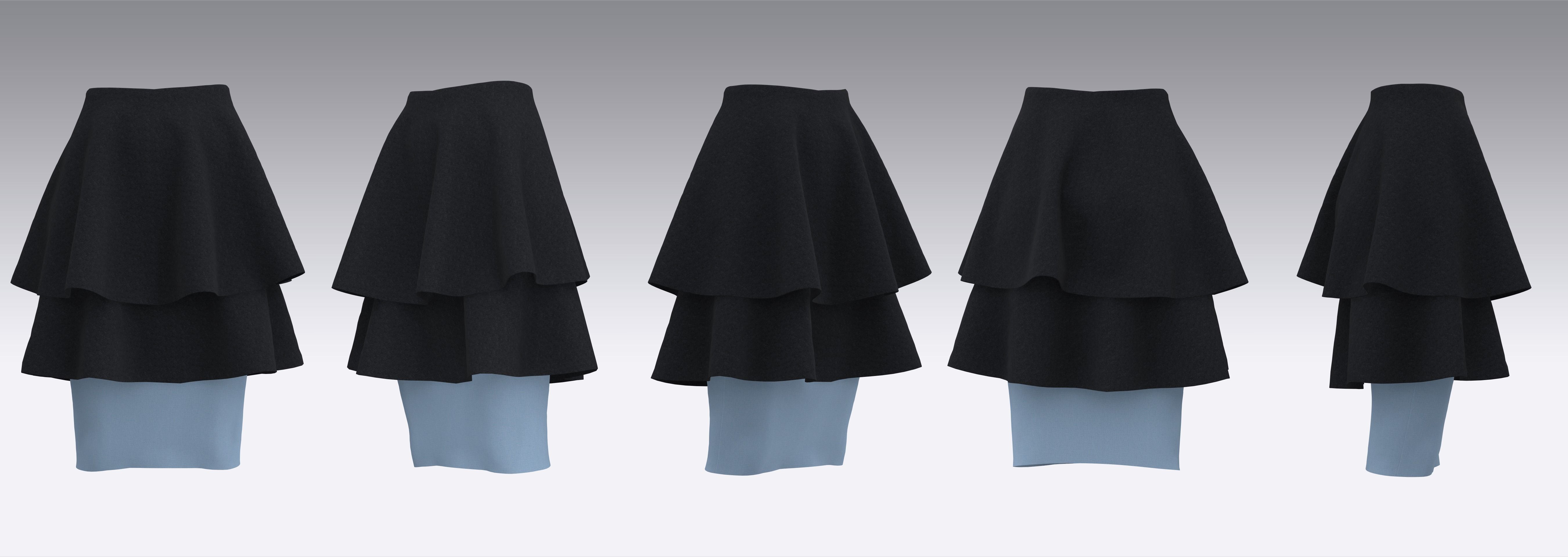 Skirt Outfits MD CLO 3D zprj project files 3D model_12