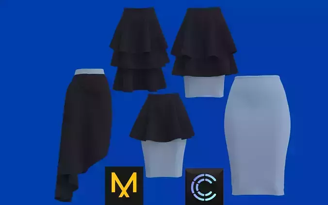 Skirt Outfits MD CLO 3D zprj project files 3D model