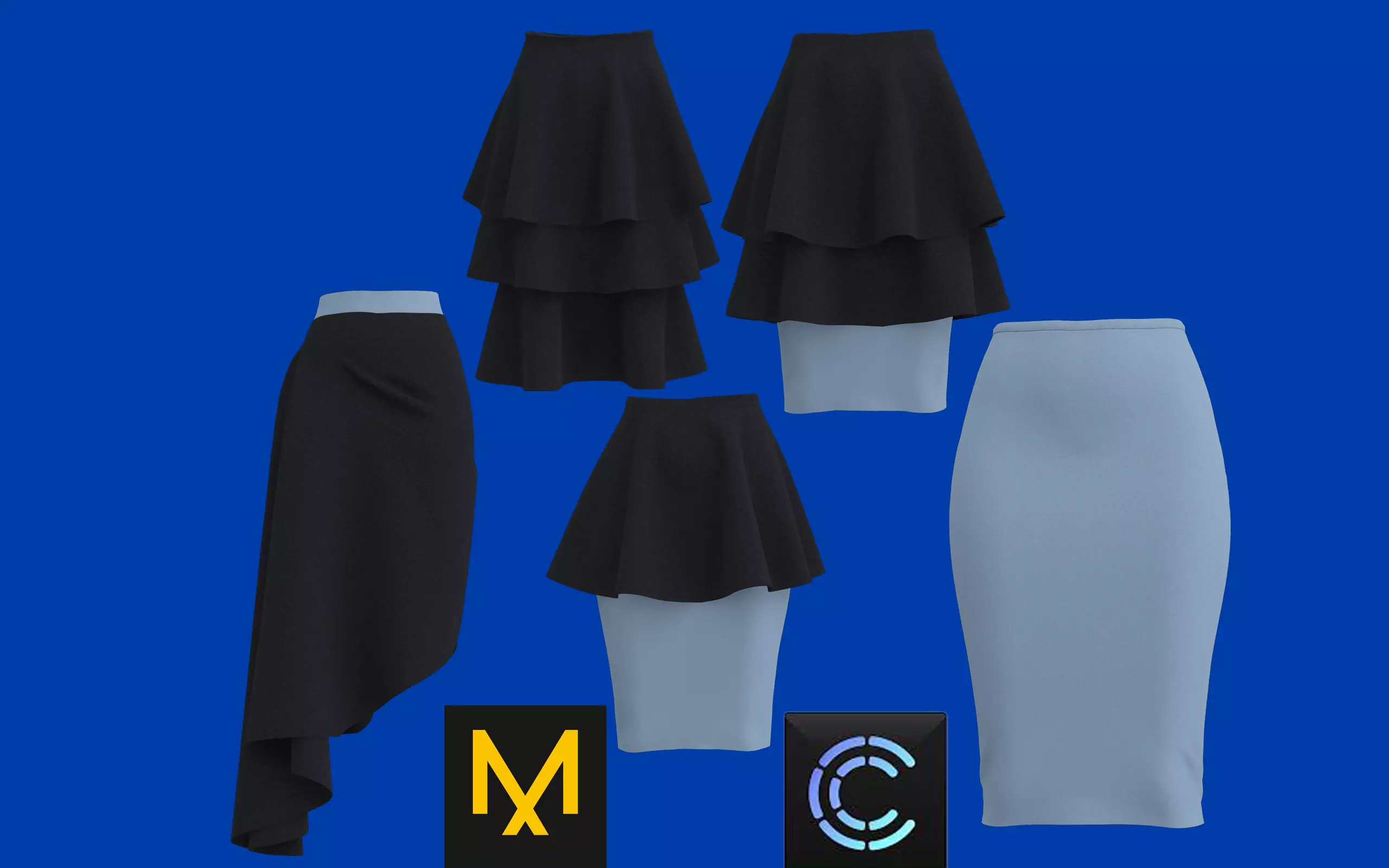 Skirt Outfits MD CLO 3D zprj project files 3D model_0