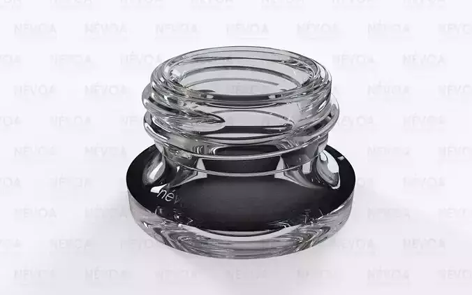 Glass finish - GME 40 20 - 17 mm - RG - Screw neck without AB 3D model