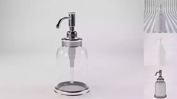 IKEA Balungen Soap Dispenser Low-poly 3D model