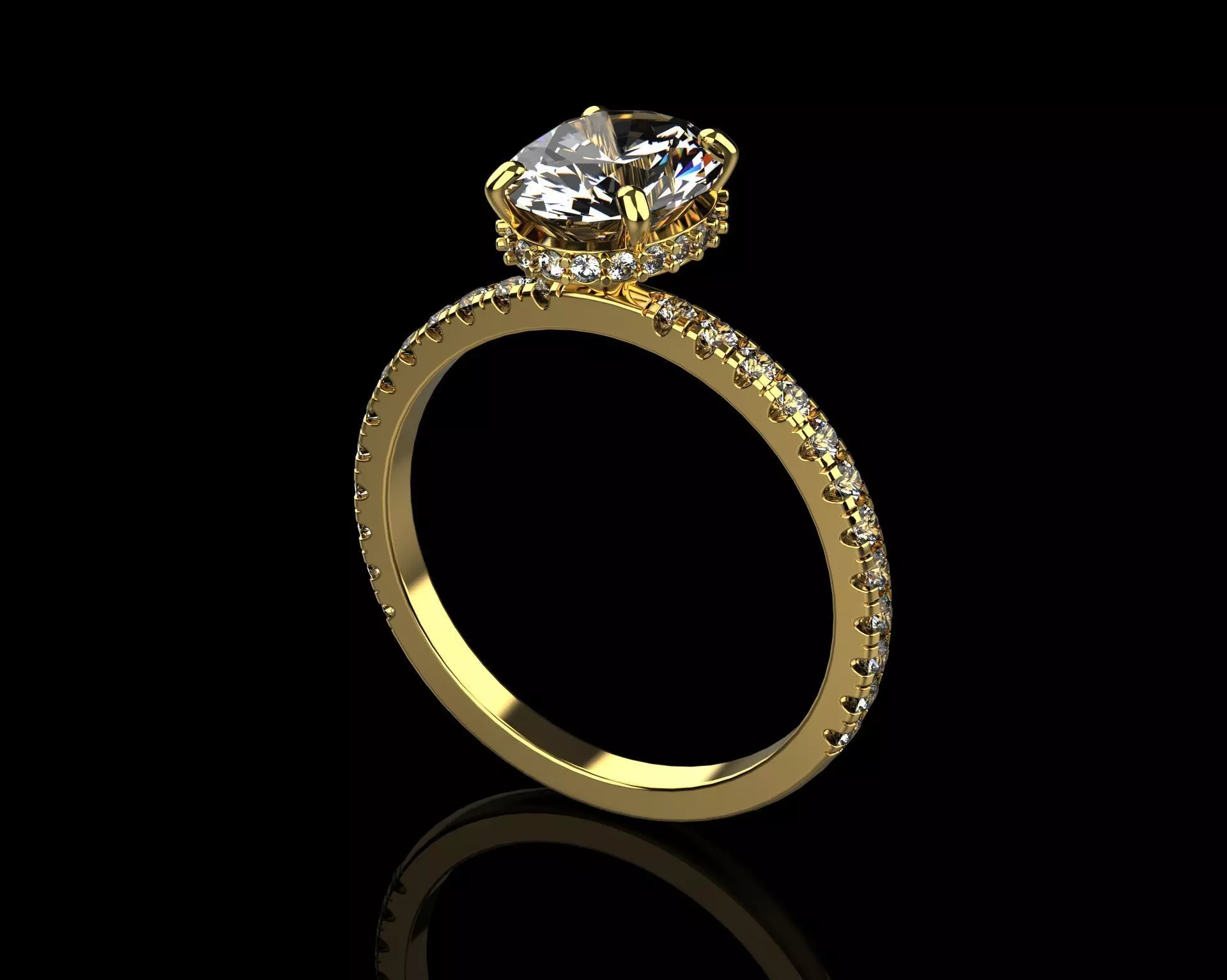 Oval Cut Ring N46 3D print model