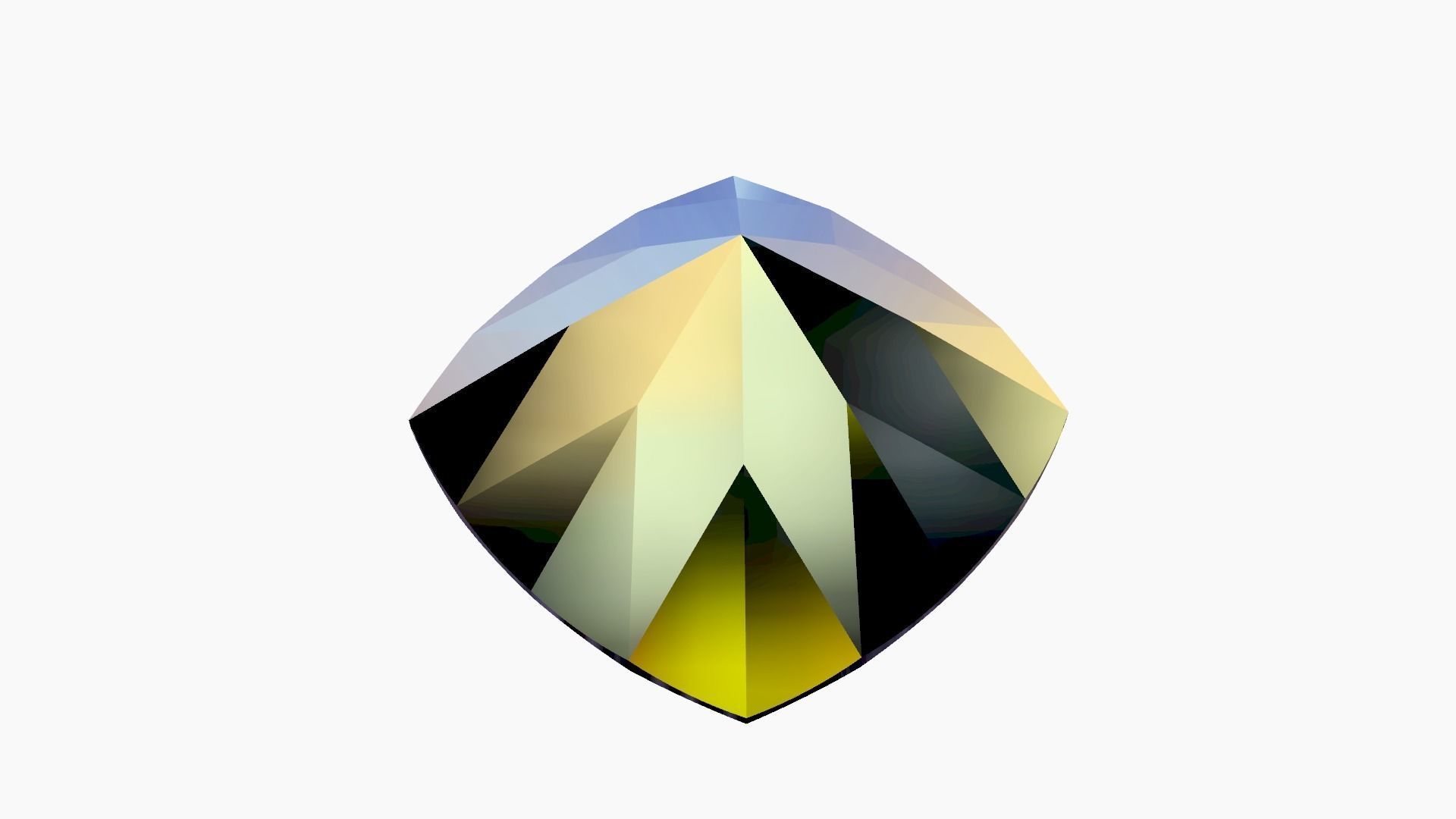 Cushion square gem 57 facets 3D print model_6