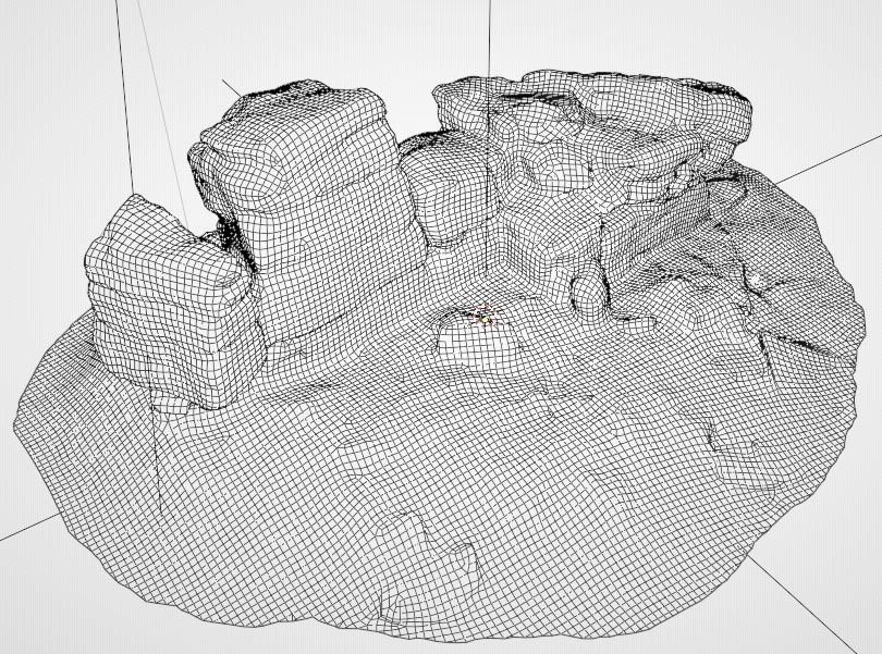 A Rock Formation - Dartmoor Stone Photo-Scan Model - Low-Poly Low-poly 3D model_6