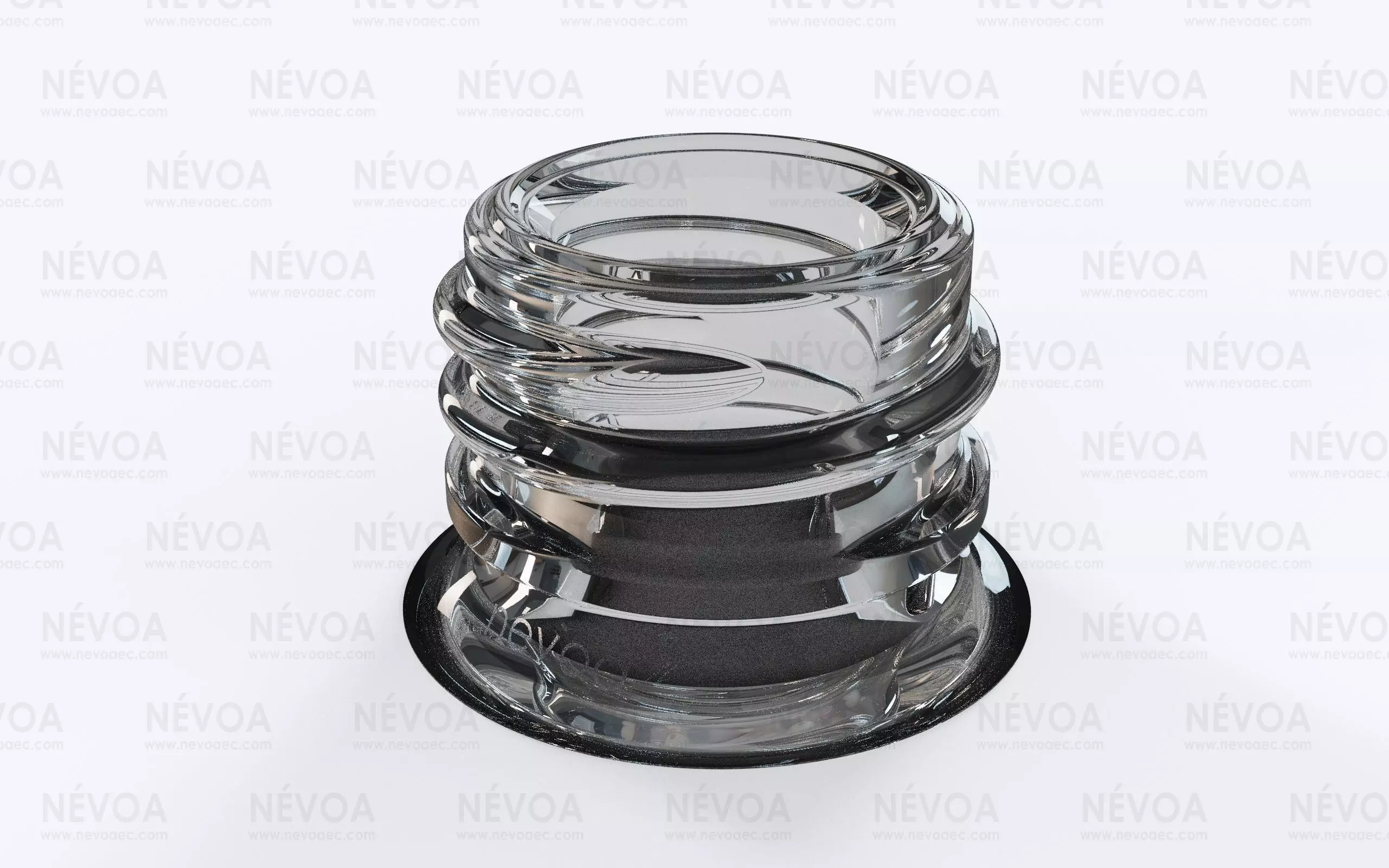 Glass finish - GME 40 25 - 13 mm - Screw neck with AB 3D model_0