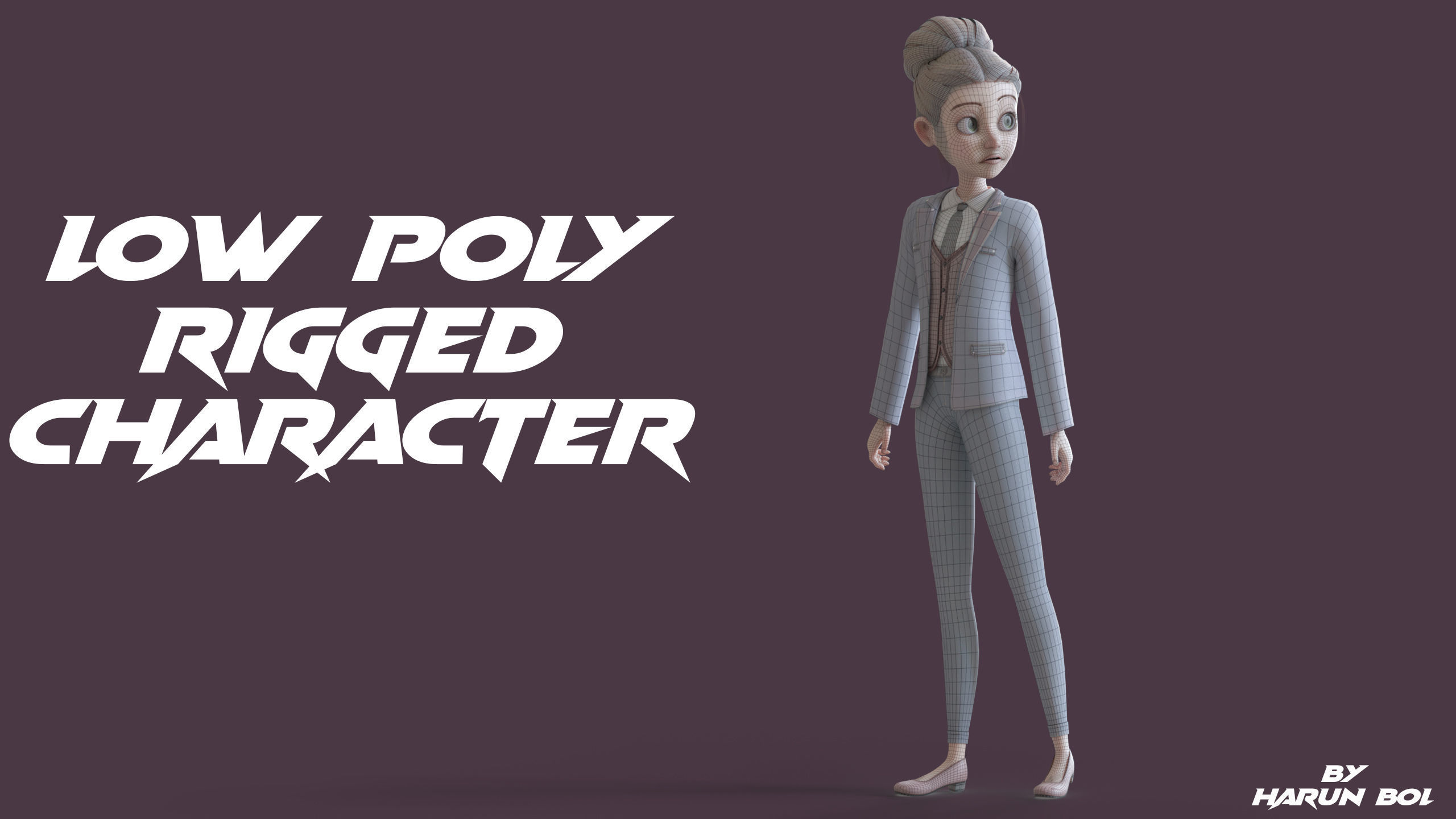 CARTOON  MOTHER 3  - Rigged WOMAN 3D model_22