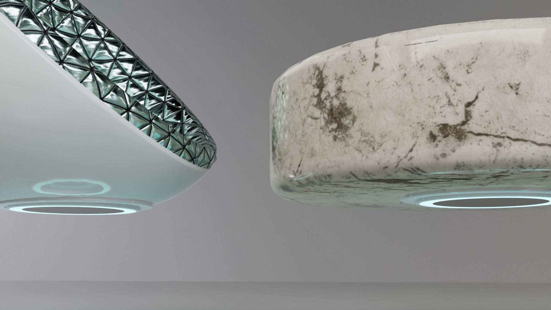 Sci-fi Chair and Table Free low-poly 3D model_21