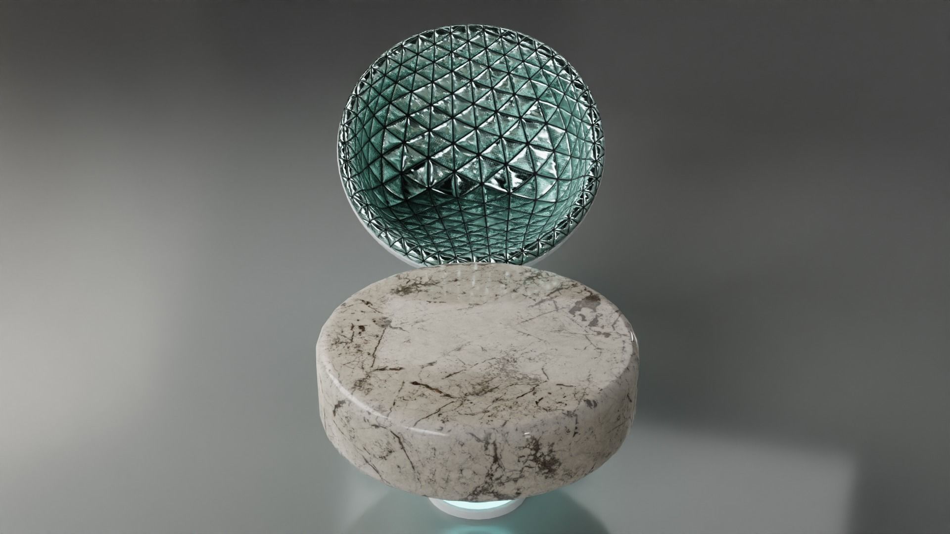 Sci-fi Chair and Table Free low-poly 3D model_16