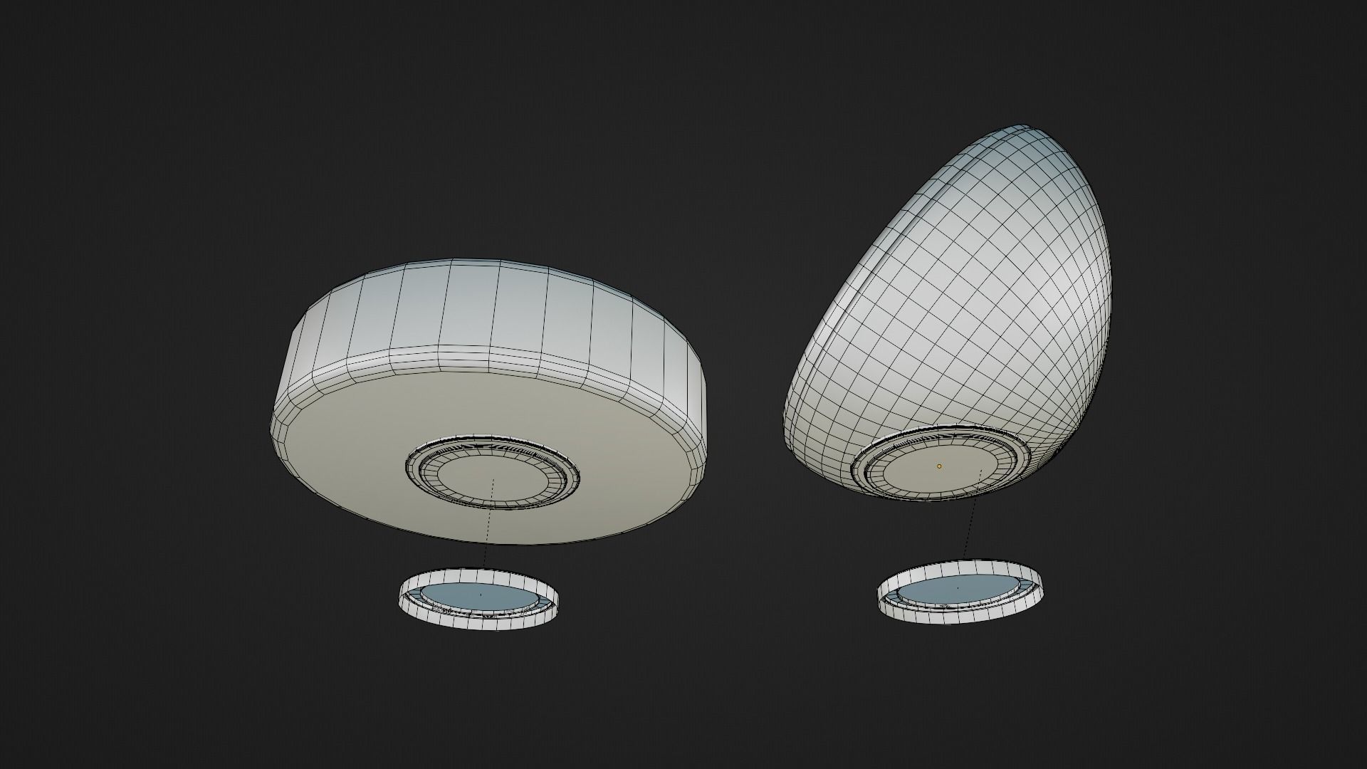 Sci-fi Chair and Table Free low-poly 3D model_26