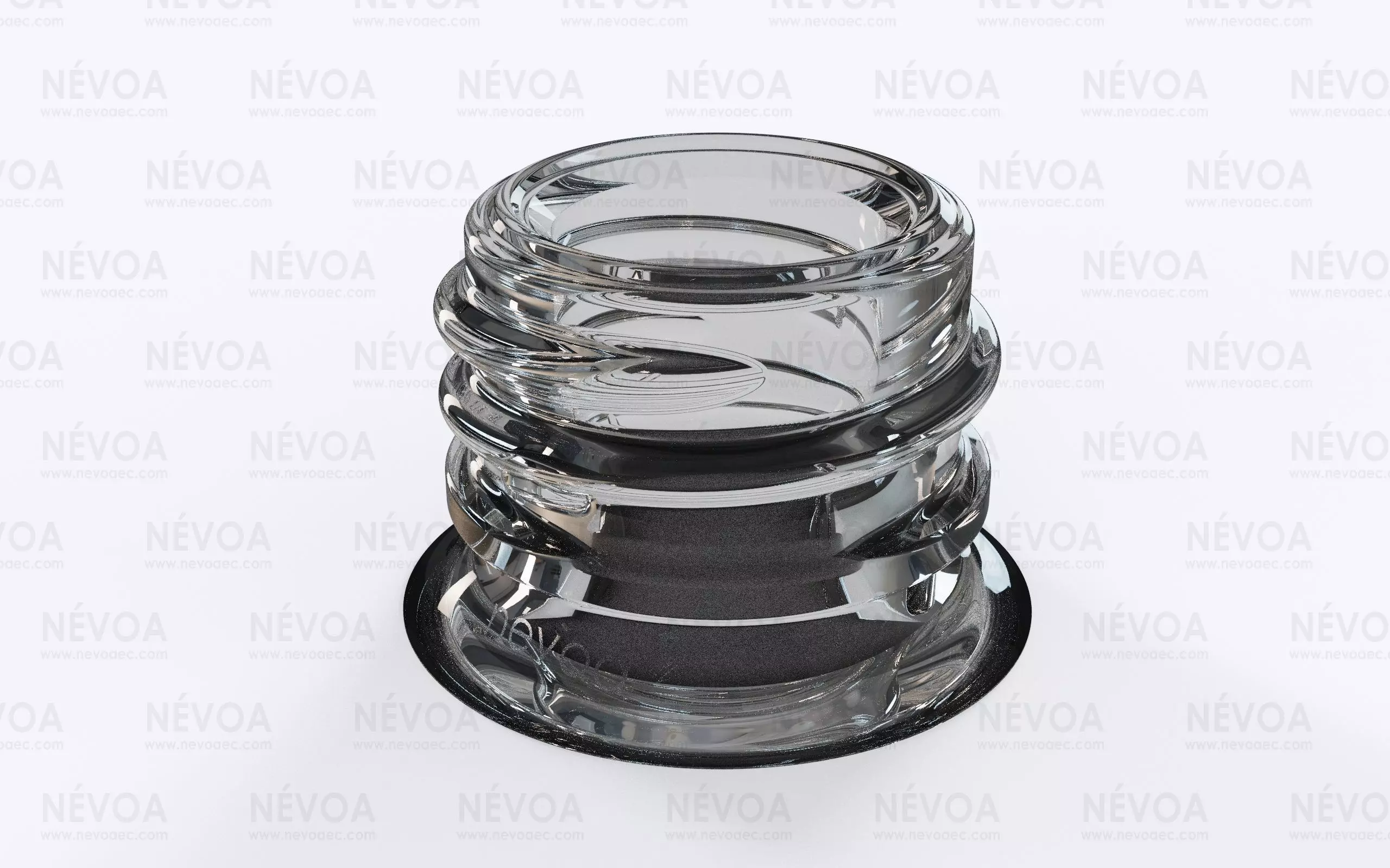Glass finish - GME 40 25 - 13 mm - RG - Screw neck with AB 3D model_0