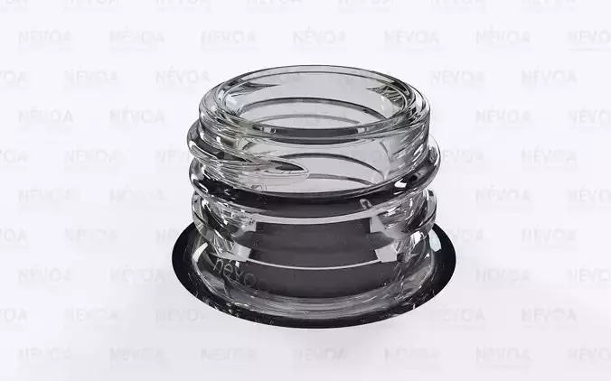 Glass finish - GME 40 25 - 15 mm - RG - Screw neck with AB 3D model