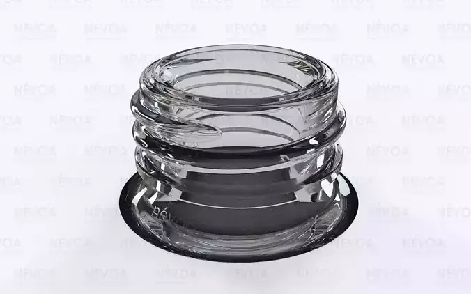 Glass finish - GME 40 25 - 17 mm - Screw neck with AB 3D model