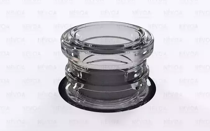 Glass finish - GME 40 30 - 15 mm - Crimped neck with AB 3D model