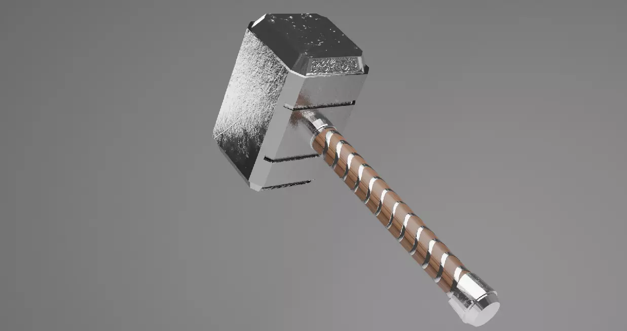 Marteau de Thor en low poly Free low-poly 3D model