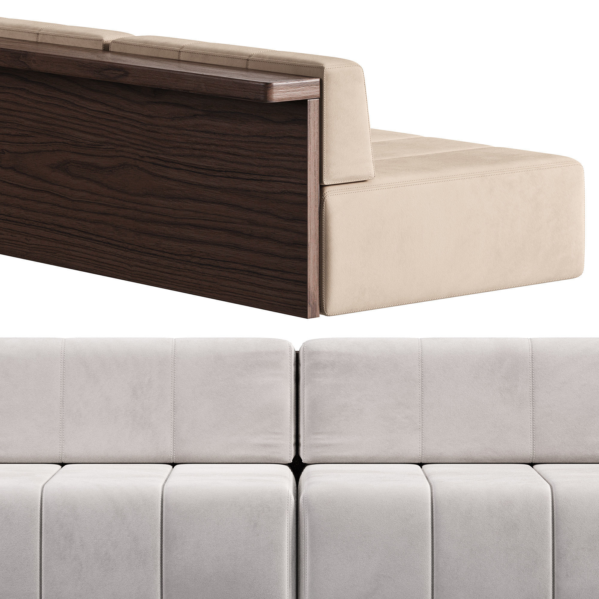 DIVANO FUR NATURE RIVA 1920 Low-poly 3D model_2