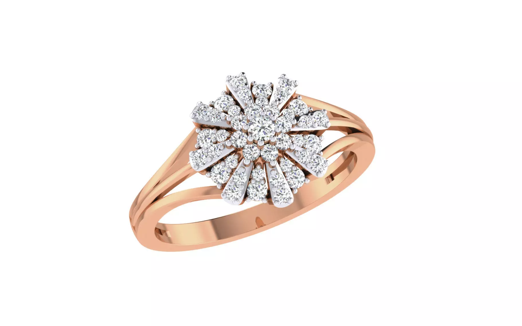 Women Diamond Ring 3dm stl render details 3D print model