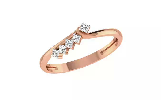 Women Diamond Ring 3dm stl render details