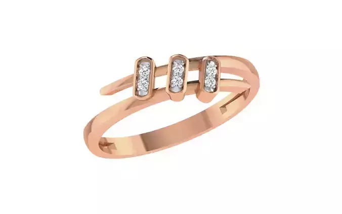Women Diamond Ring 3dm stl render details