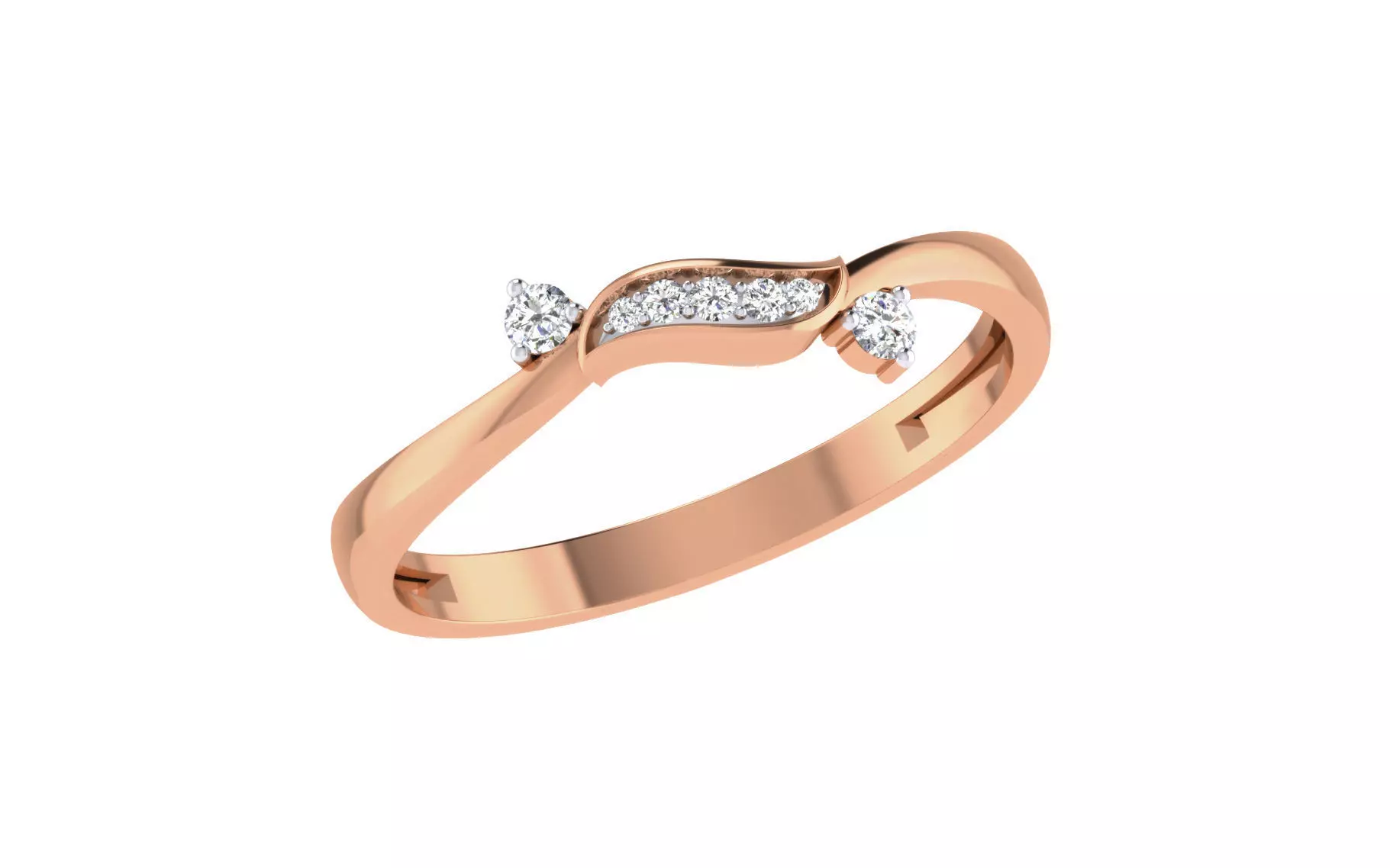Women Diamond Ring 3dm stl render details 3D print model