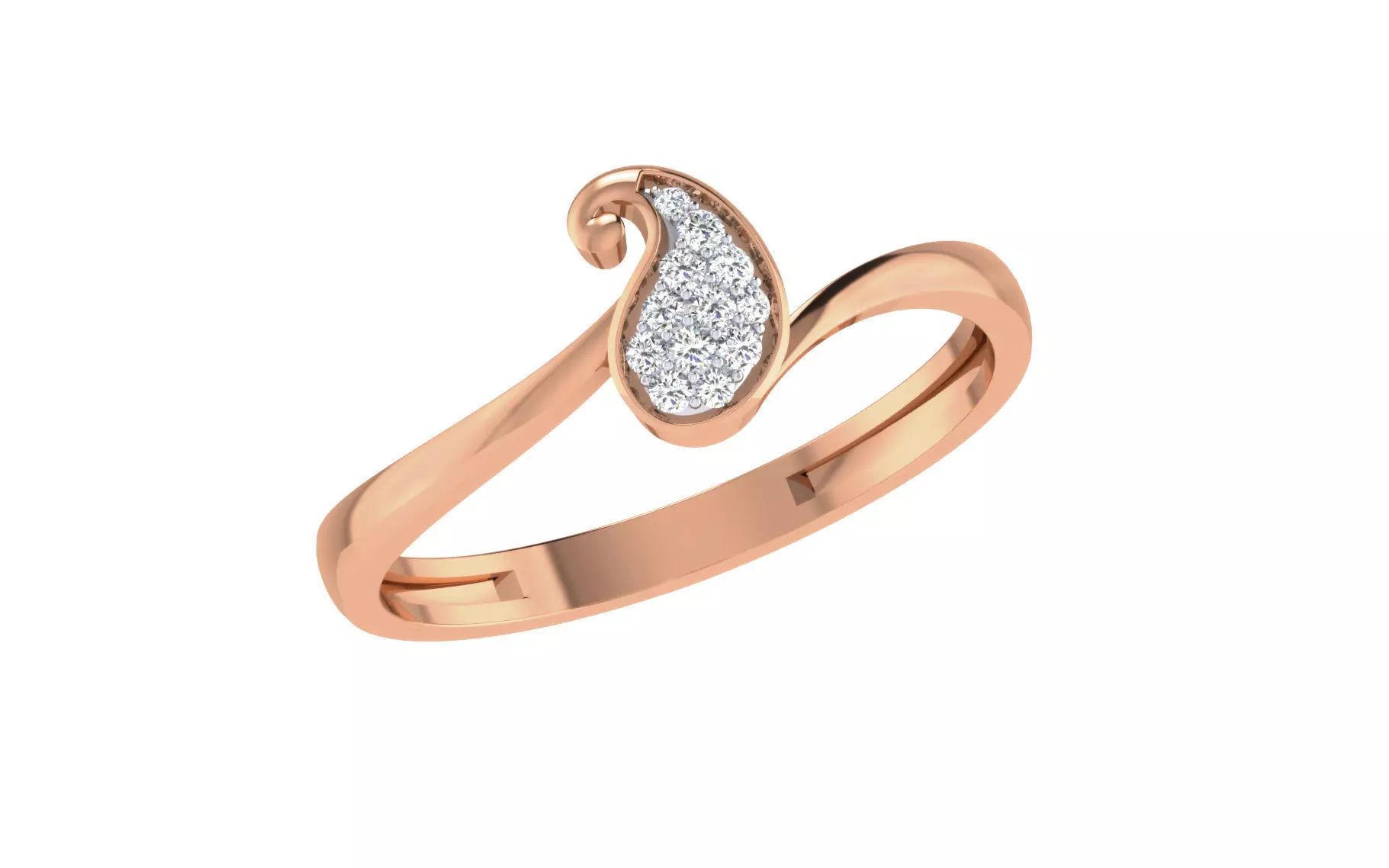 Women Diamond Ring 3dm stl render details 3D print model