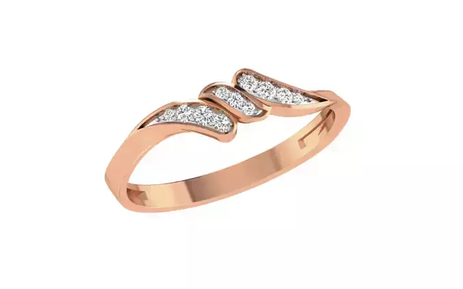 Women Diamond Ring 3dm stl render details